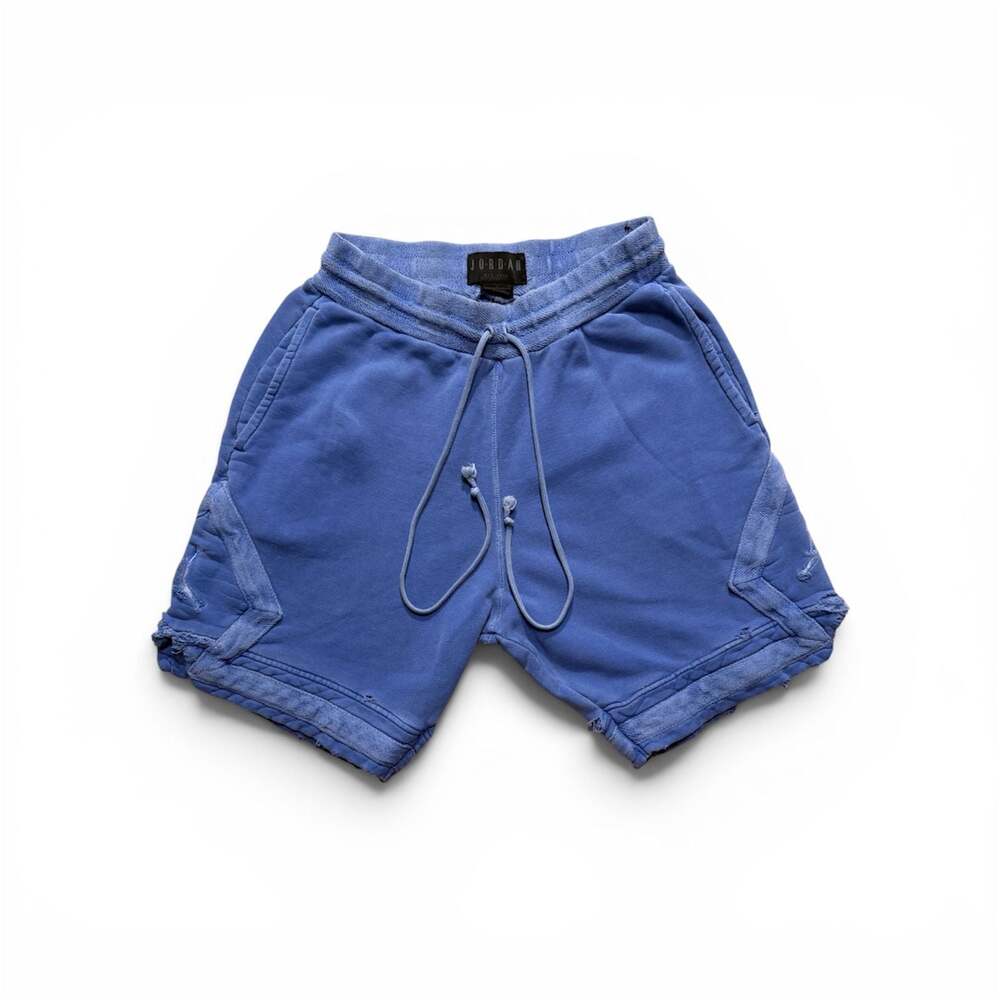 Jordan Brand Washed Diamond Fleece Shorts in Blue